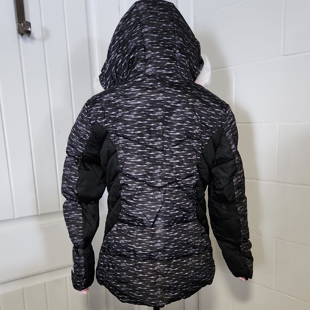 ZeroXposur Black Heathered Puffer Jacket with Pink Accents Youth XL - Picture 4 of 7